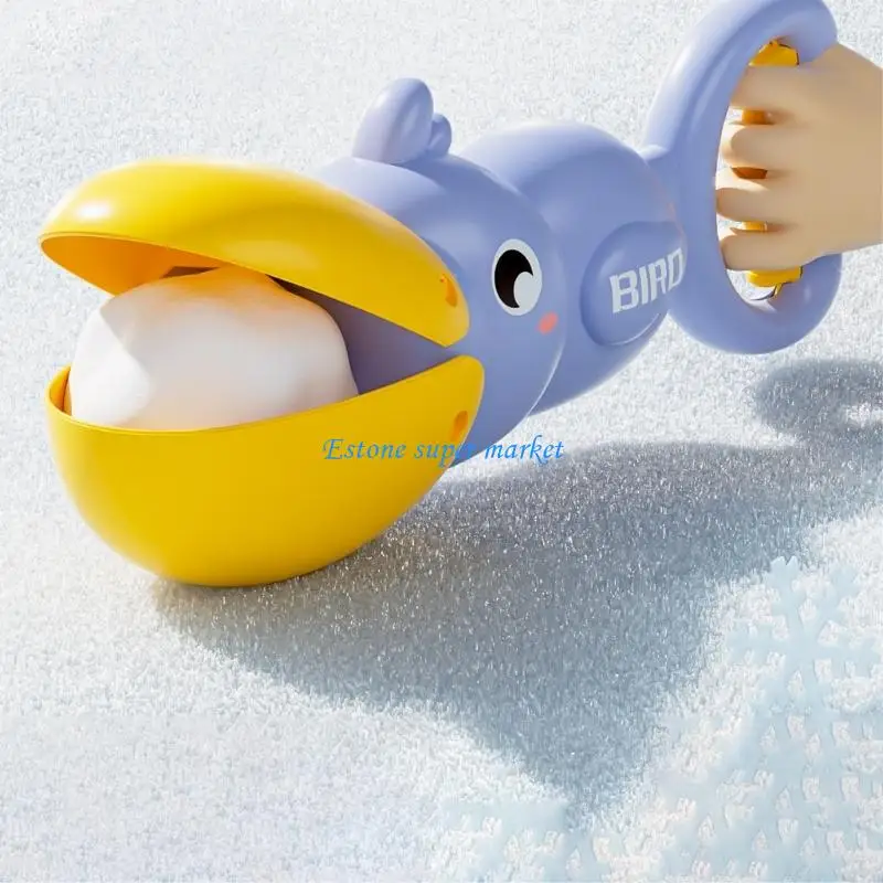 090B صانع كرات الثلج الجميل ملحقات لعبة قتال الثلج للأطفال في الهواء الطلق في فصل الشتاء نشاط الثلج ملقط نمذجة الثلج والرمل #1