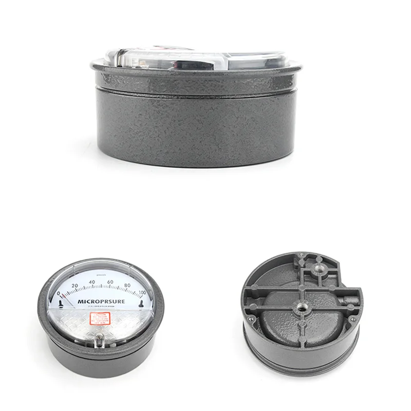 Micro Pressure Gauge Differential Pressure Gauge Round Pointer For Medical Health Microelectronics