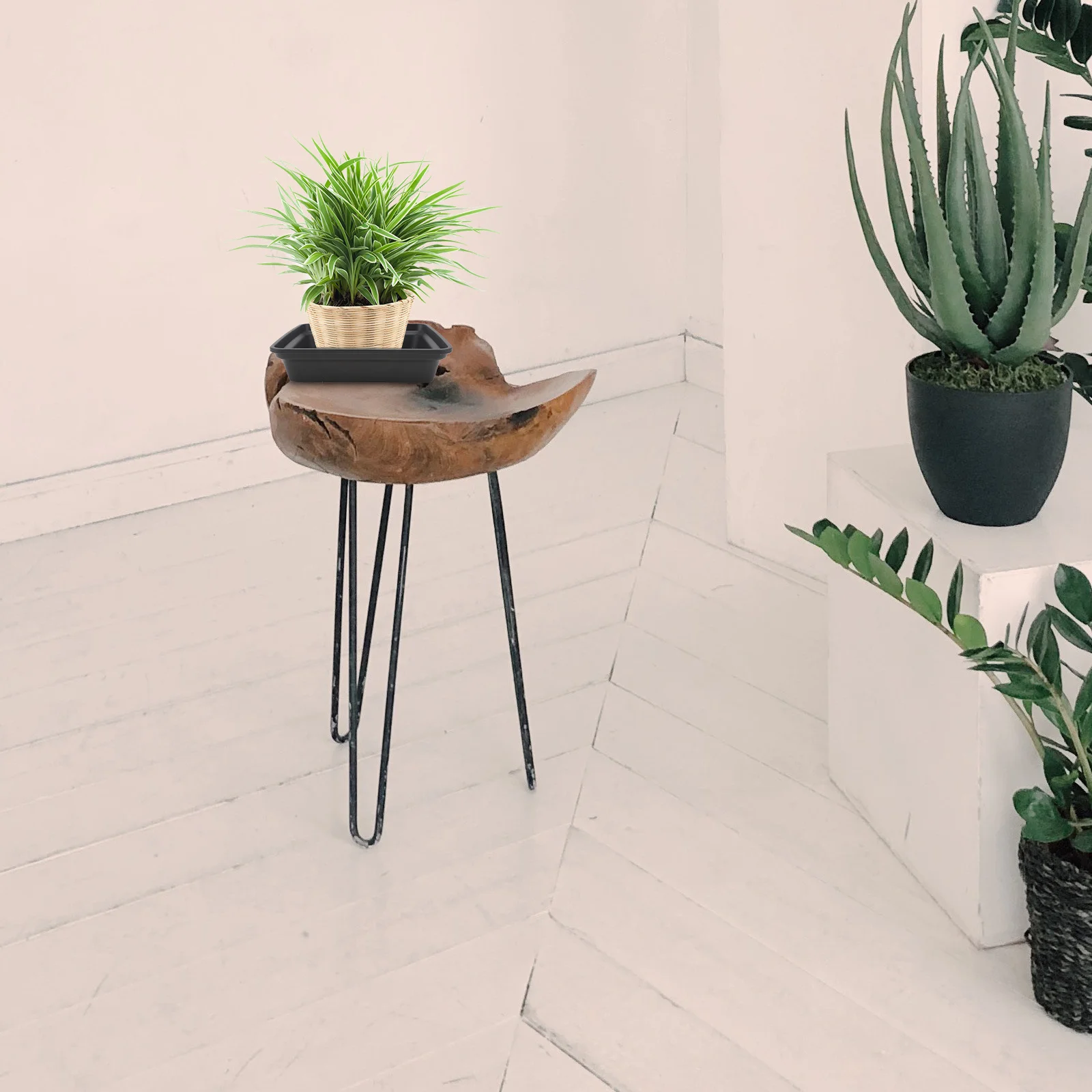 

6pcs Flower Pot Trays Square Green Pp Resin Lightweight Durable Leak Proof Reusable For Succulents Potted Plants Balcony Garden