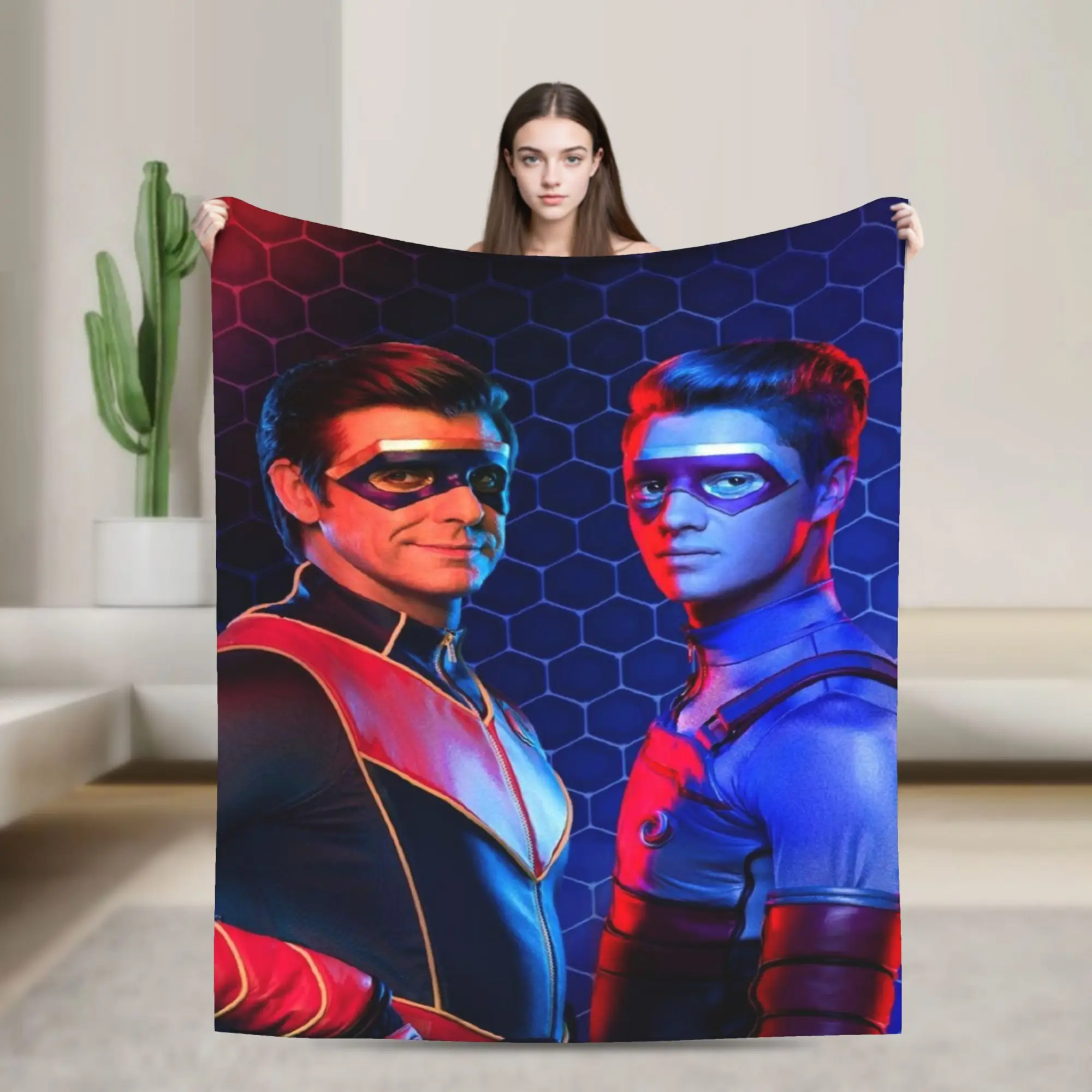 Captain Henry And Kid Danger  Blankets Fleece  Cozy Ultra-Soft Throw Blanket for Home Plush Thin Quilt