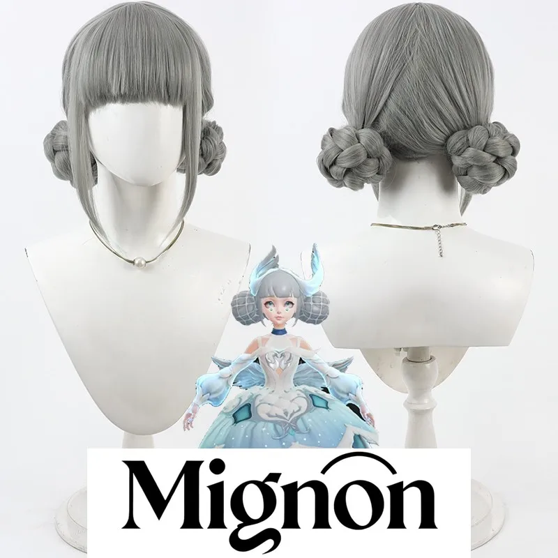 

Honor of Kings Little Qiao Swan's Dream cosplay wig white swan style fixed buns Halloween gift