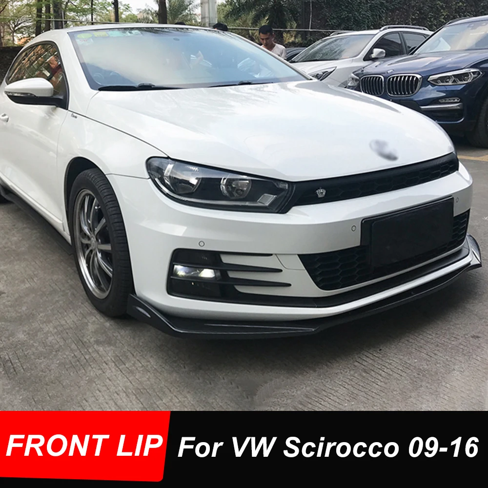 

Для Volkswagen VW Scirocco 2009-2016 автомобильный передний бампер, разветвители для подбородка, комплект из полипропиленового пластика, внешнее обновление, тюнинговые аксессуары