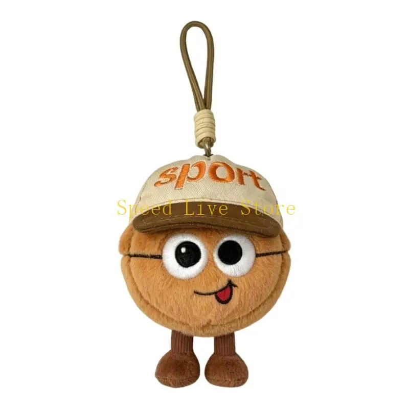 547C Plush Football Theme Keychain Pendant Hanging Oranment For Travel Or Daily Life Gift For Friend Backpack Decoration