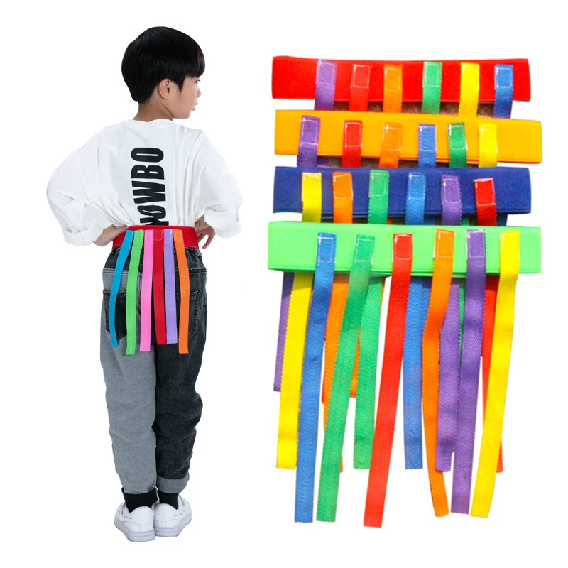 Kids Outdoor Funny Game Catching Tail Training Equipment Toys For Children Adult Kindergarten Boys Girls Teamwork Sport Game Toy