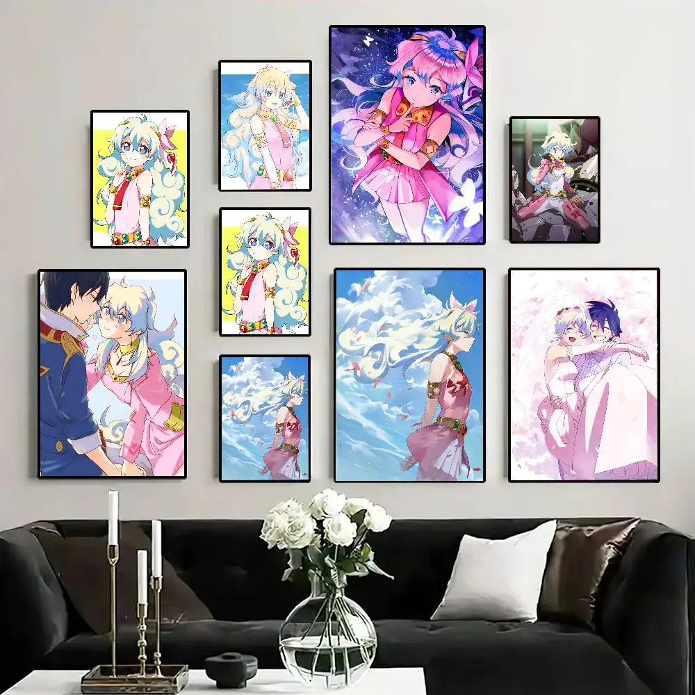 Nia Teppelin Anime Tengen Toppa Gurrun Lagann Posters Living Room Bar Cafe Quality Canvas Vintage Style Comics Painting Art Home