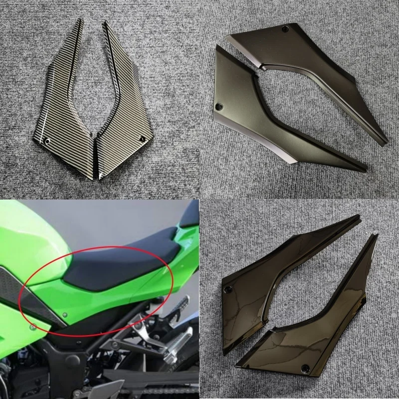 Motorcycle Fuel Tank Side Cover Plate Fairing Under Seat Cushion Fit for Kawasaki Z250 Z300 NINJA250 NINJA300 2013-2018