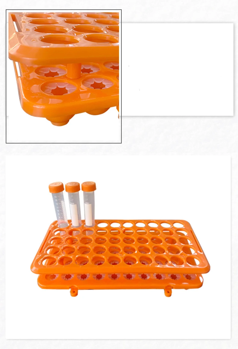Löcher 18mm Reagenzglas Rack Halter Zentrifugal Reagenzglas Rack Ständer Halterung Probenahme Rohr Lagerung 50-slot Rohr Lagerung veranstalter – Detail 4