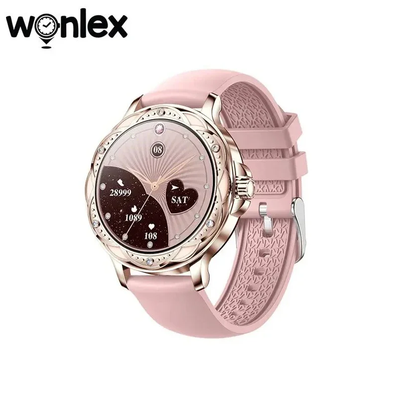 Wonlex Fashion Smart Watch Women Music Control BT Call IP68 Waterproof Heart Rate Detection Fitness Tracking SmartWatch CF12