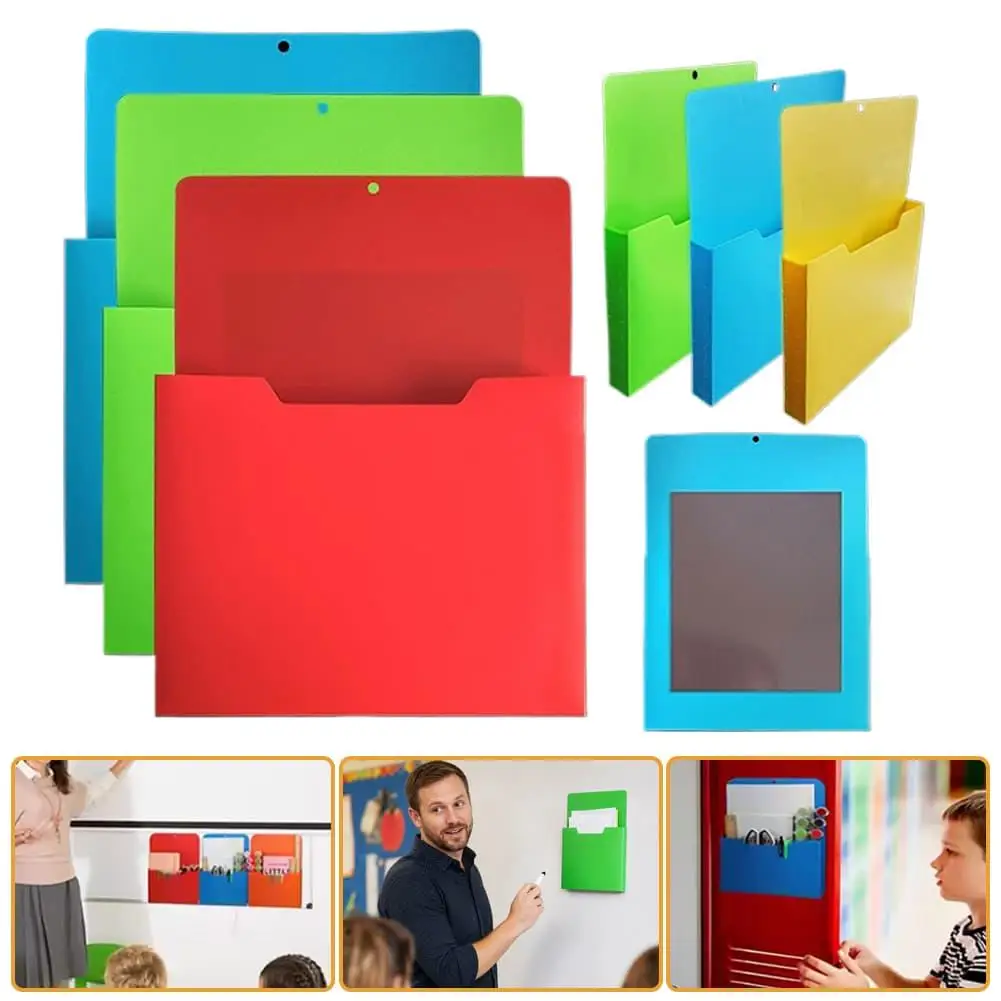 Magnetic Wall Mount Storage Box For Document File Strong Magnet Mail Paper Document Folder Organizer for Office Home School