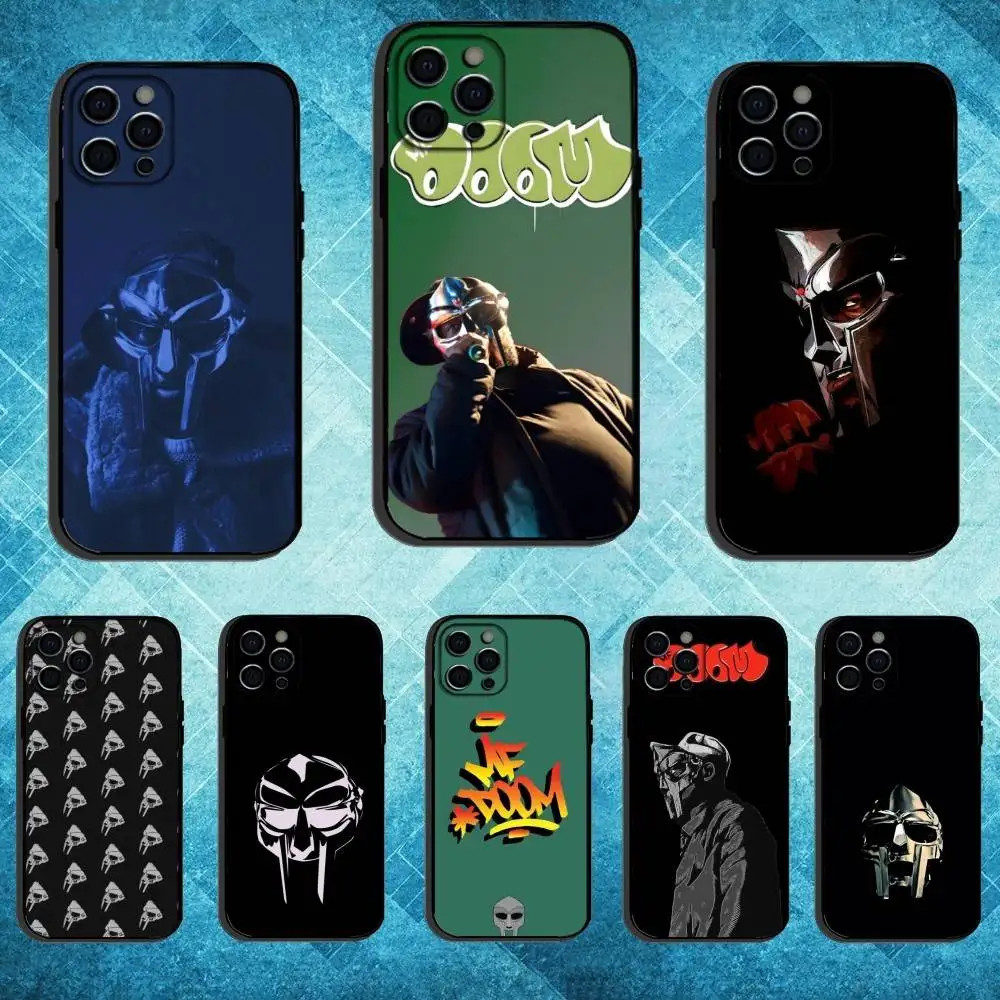 

Rapper M-MF D-DOOM Phone Case For iPhone17,16,15,14,13,12,11 Plus,Pro Max Soft Black Cover