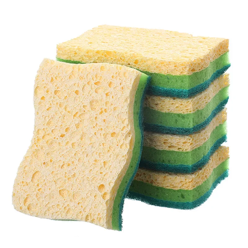 Esun Dual Sided Non-Scratch Cellulose Kitchen Sponge for Household Cleaning and Dish Washing Scouring Pads for Pots and Pans