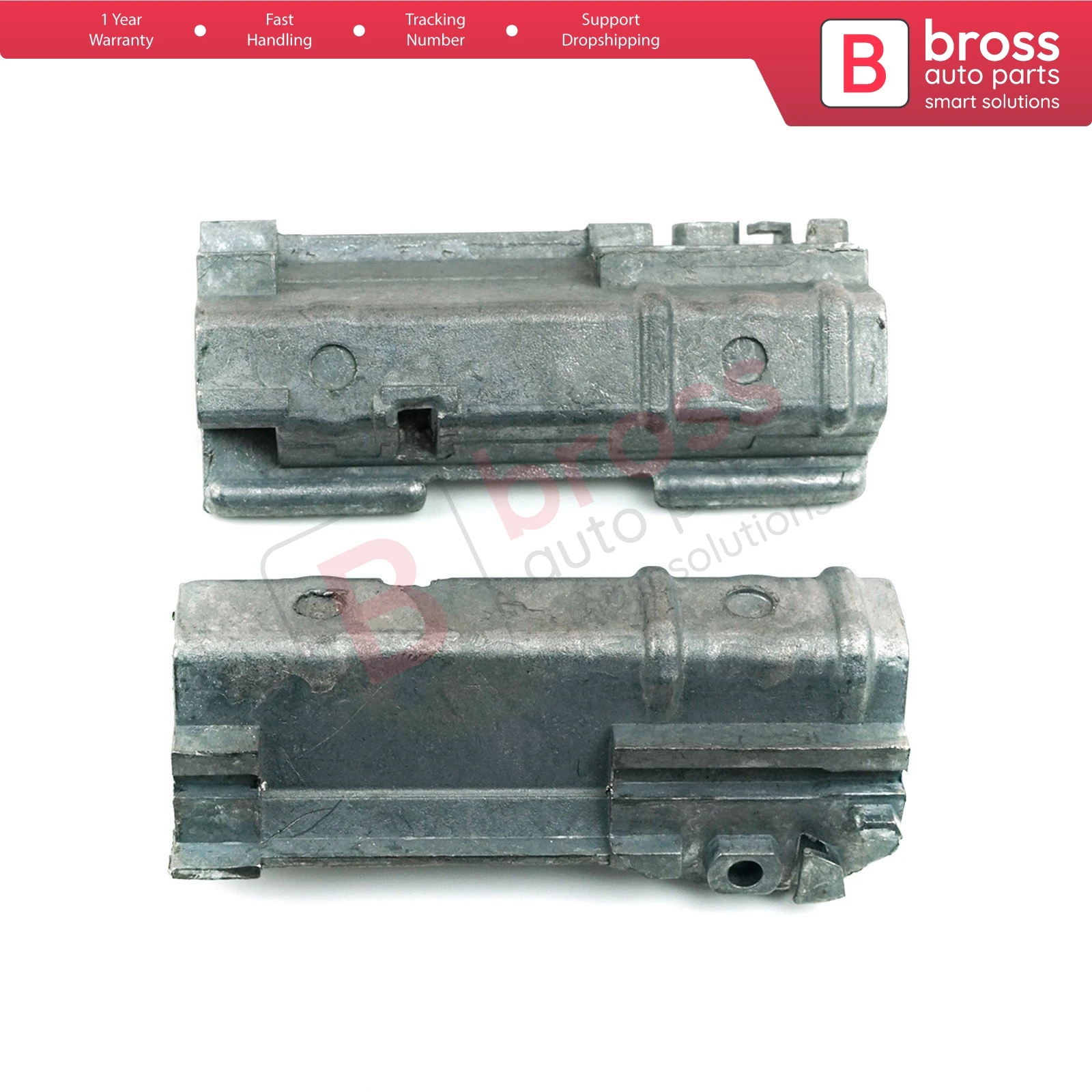 Bross Auto Parts BSR40-1 Panoramic Roof Sunroof Runner Slider Repair 2 Pcs Set Metal 54138408062 for BMW 5 E39 X3 E83 X5 E53 E70