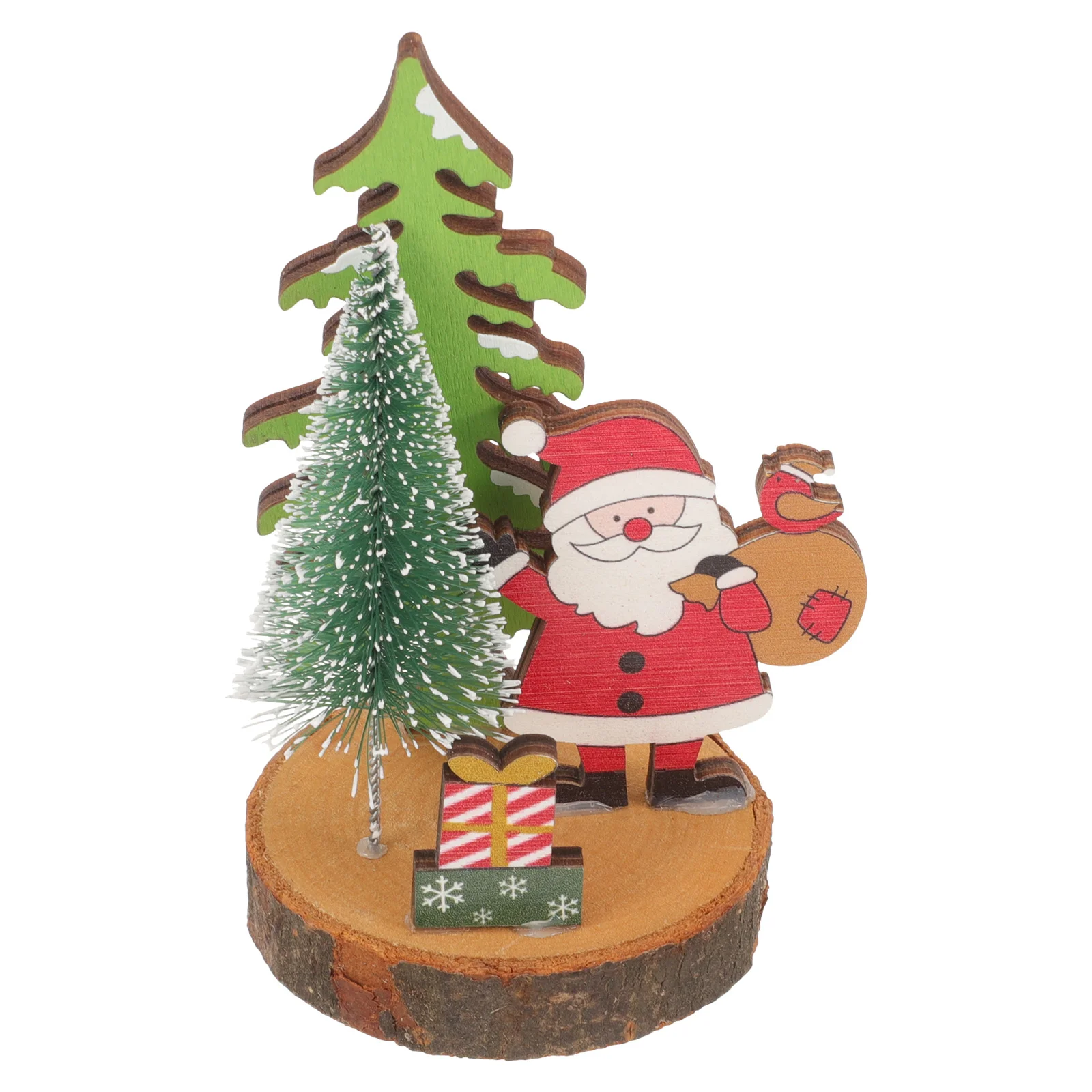 Natal de madeira papai noel sinal de mesa decoração de mesa de férias natal decoração de casa festa de natal ornamento artesanato de madeira peça central