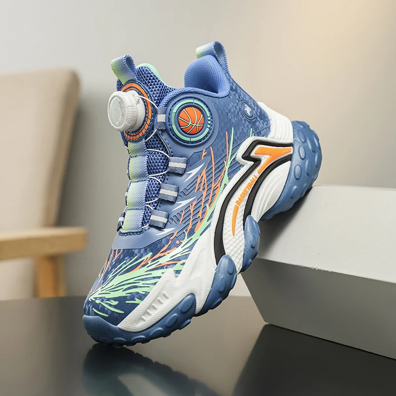 

Mesh Breathe Shock-absorbing Training Outdoor Ultralight Anti Slip Classic Running Shoes for Boys Childrens Basketball Shoes