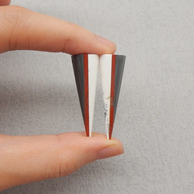 

Женские серьги из натурального говлита, красной реки, яшмы и гематита, модные бусины 38x12 мм, 11,8 г, ювелирные изделия своими руками, элегантный аксессуар, подарок