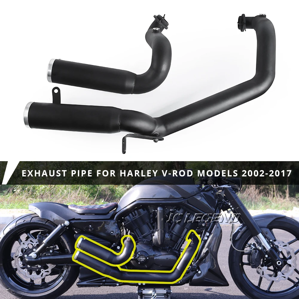 

Motorcycle Exhaust System for Harley V-Rod V Rod VRSC VRSCDX Night Rod Special VRSCF Muscle 2002-2017 Black Custom Exhaust Pipe