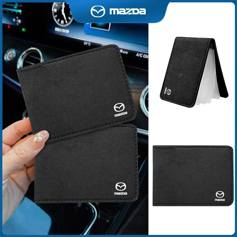 Suede Anti-Fur Car Driver License Cover Card Case Auto Accessories For Mazda 3 Alexa CX-30 CX30 CX5 CX 5 CX-5 CX8 CX9 CX4