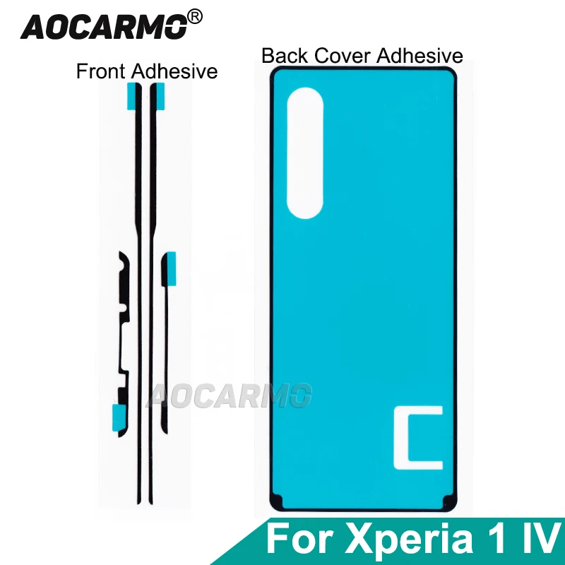 Aocarmo For Sony Xperia 1 IV XQ-CT72 CT62 Front LCD Display Screen Adhesive Back Cover Rear Housing Door Sticker Glue Tape