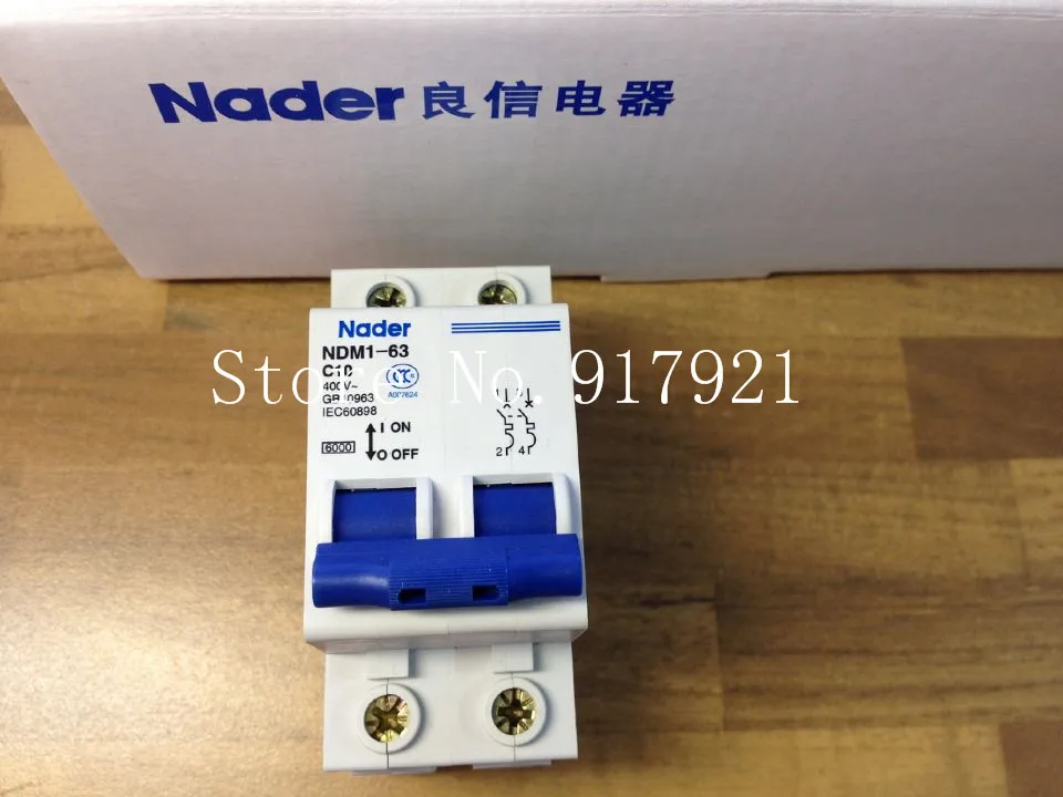 [ZOB] Nader letter NDM1-63 C10 genuine new miniature circuit breaker 2P10A air switch  --10pcs/lot