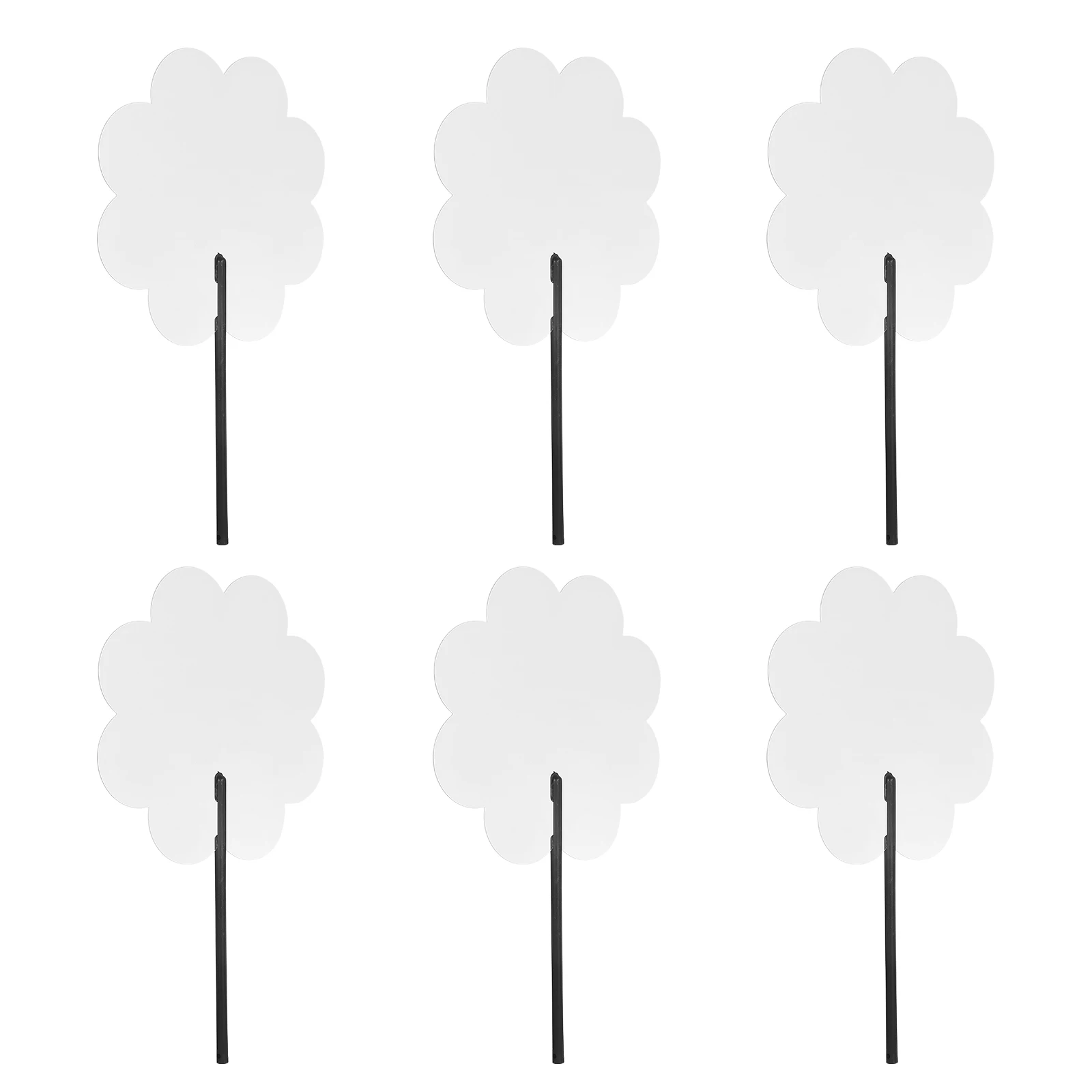 

6 Pcs Transparent Blank Fan Doodle Hand Decorative Handheld Pocket Fans Toy Dancing Performance Props Crafts Diy