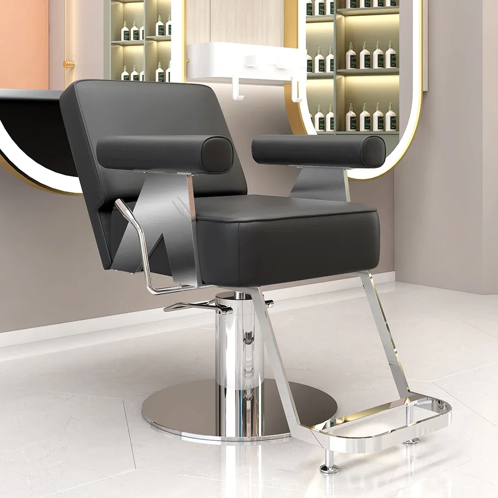 

Creative Modern Barber Chair Leg Rest Trendy Comfortable Equipment Salon Chairdesign Swivel Silla Barberia Salon Furniture