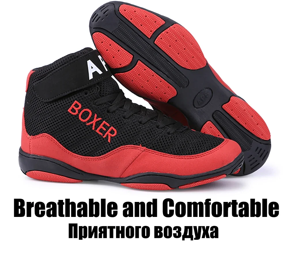 

Боксерские ботинки 2026 для мужчин и женщин, размеры 33-47, легкие, для борьбы и тренировок, нескользящие, для приседаний