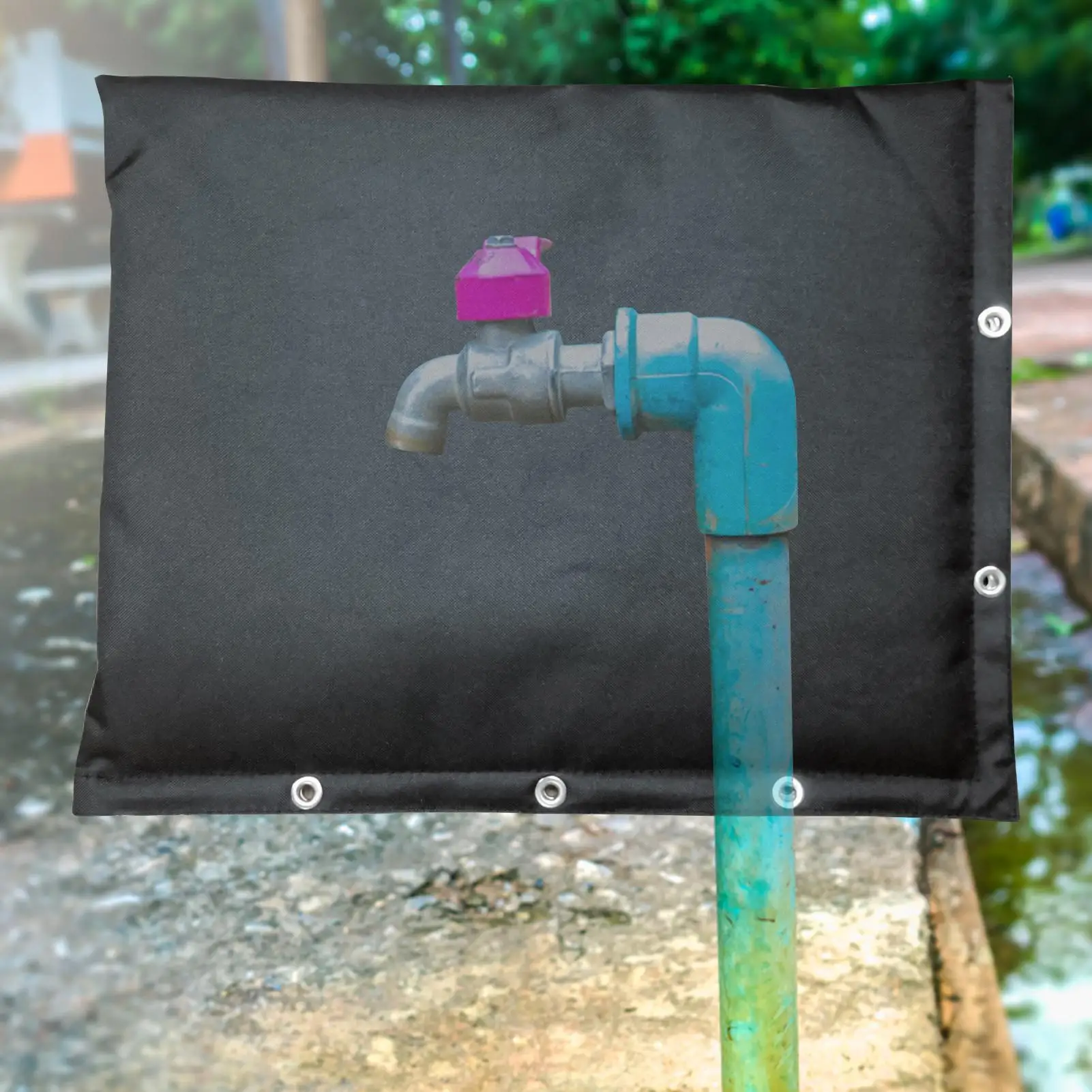 Backflow Preventer Cover Waterproof Protective Pipe Pouch 15.75x19.69 Inches Sprinkler Insulation Bag With 2 Layers For Outdoor