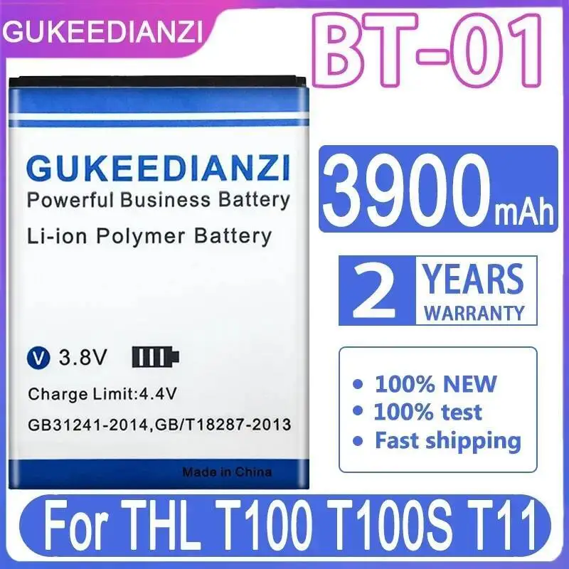 

3900Mah BT-01 Mobile Phone Battery For Thl T100 T100S T11 High Compatibility Reliable Power Supply