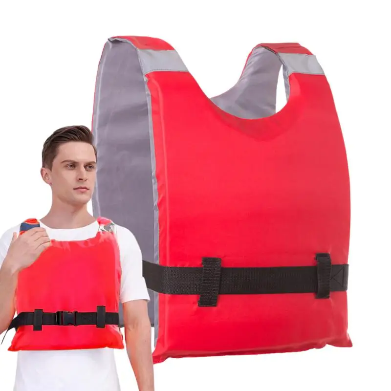 

Boating Life Vest Swim Vest Strong Buoyancy High Visibility Water Sports Aids Flotation Gear for Swimming Lifeguard Duty