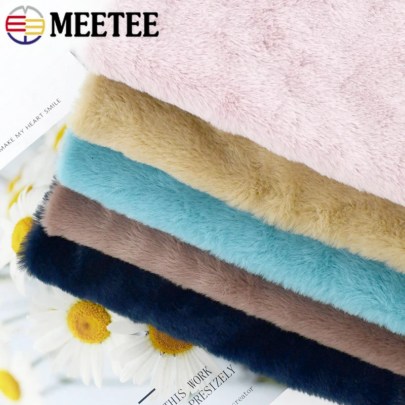 

50/100*50cm Faux Fur Fabrics 8mm Thick Sofa Flocking Cloth Toys Doll Clothes Soft Plush Fabric DIY Christmas Sewing Accessories