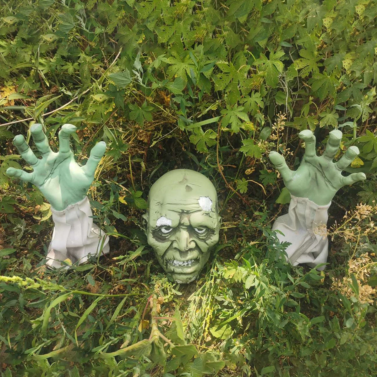 

Набор из 1 шт.: страшные лица и руки зомби для декора на Хэллоуин, для использования на улице и в помещении, для украшения сада, газона, мрачного кладбища