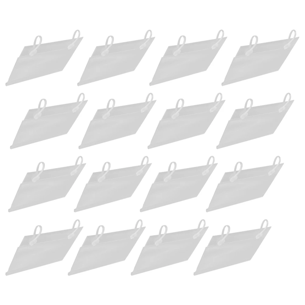 

40 Pcs Price Tag Holders PVC Transparent Supermarket Retail Display Shelf Signage Hanging Labels Easy Install Clear