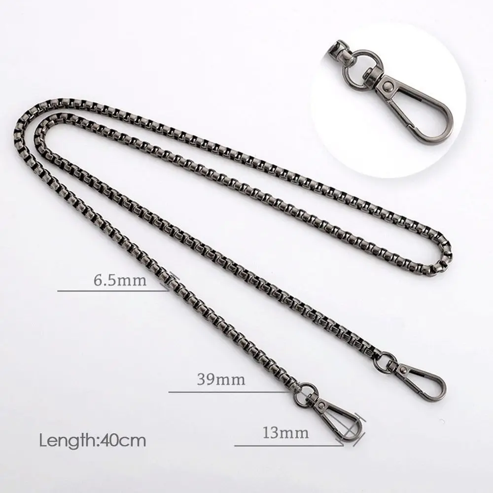 40/60/90cm Metall kette Umhängetasche Riemen Handtasche Griffe DIY Geldbörse Ersatz lange Perlenkette Umhängetasche Gurte Ketten gürtel – Detail 6