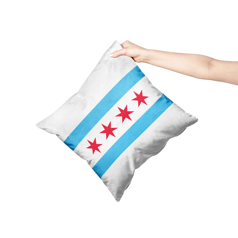 Aertemisi 18'' x 18'' Chicago Illinois Square Throw Pillow Cushion Covers Cases Pillowcases for Sofa 45cm x 45cm