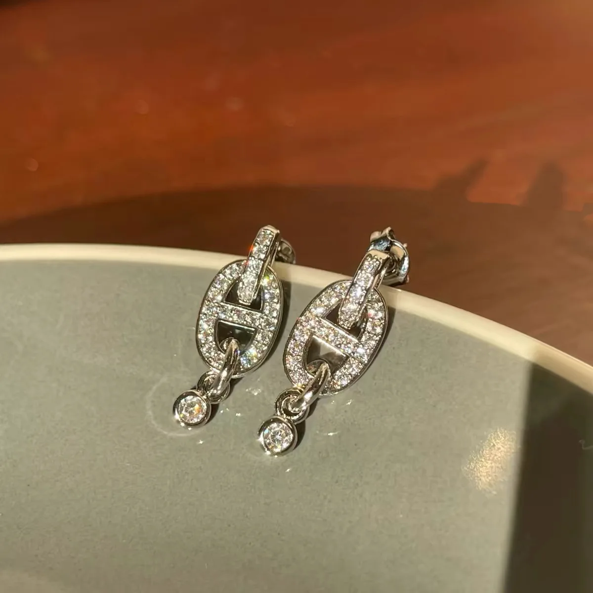 

2026 Sterling Silver Hoop Earrings, Full Pave Cubic Zirconia, Unique Cut-Out Design, Luxe Gift Set, Dainty & Sparkling