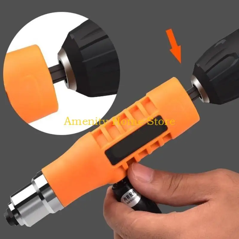 F26C Electric Rivet Guns Head Professional Riveter Nut Guns for Cordless Electric Drill Riveting Adapter Rivet Guns Nut