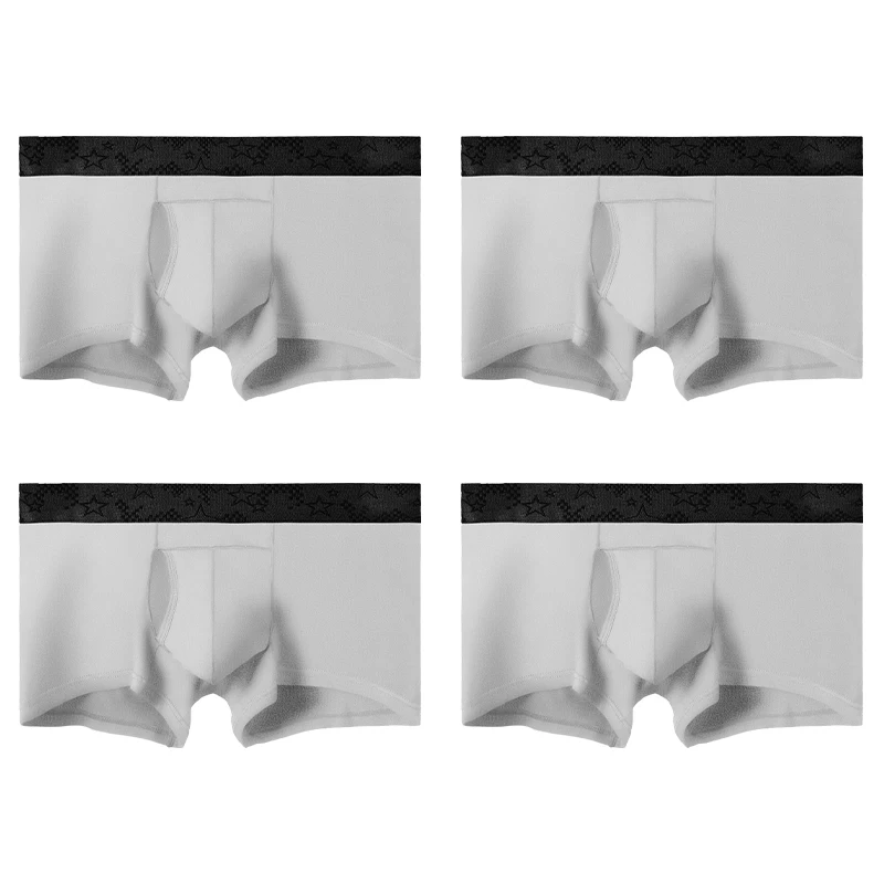 

5 шт. трусы с разрезом пистолета, мужская модальная поддержка мошонки, мужские трусы на плоской подошве, летние тонкие, дышащие, четырехугольные трусы
