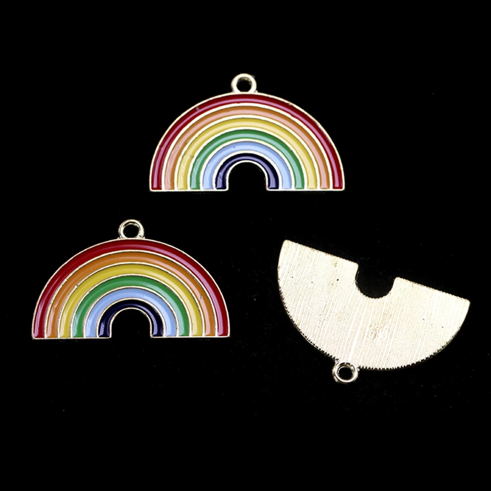 

Rainbow Necklace Pendant Alloy Charm Fashion Cartoon Charms Jewelry Making Pendants
