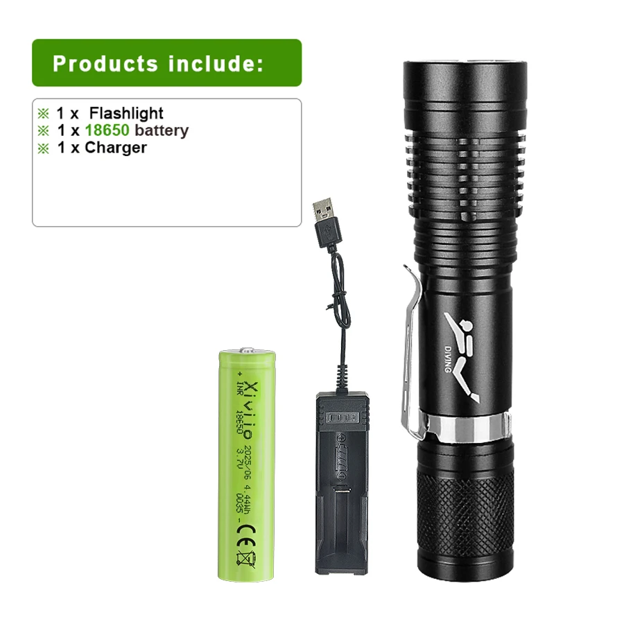 B-With 18650 battery