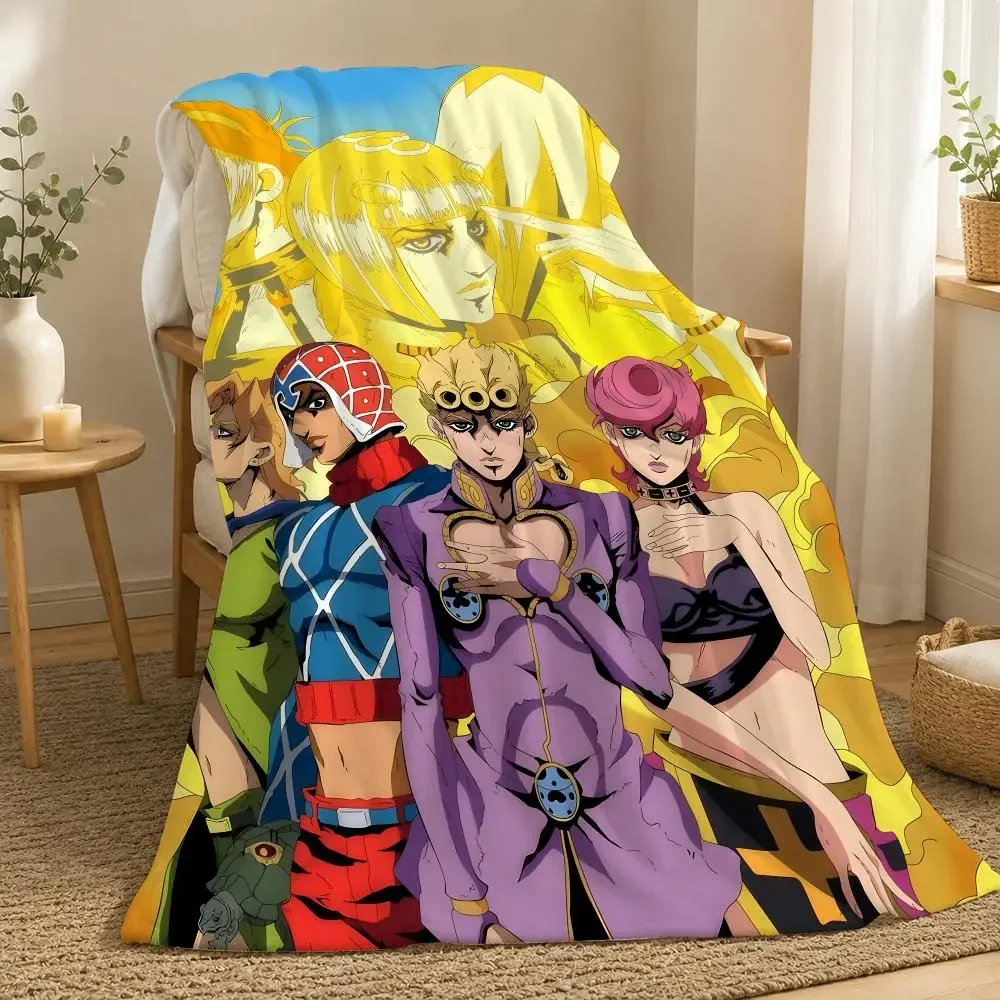 JoJos Bizarre Adventure Anime Throw  flannel blanket, suitable for sofas, beds, offices,  exquisite gift blankets