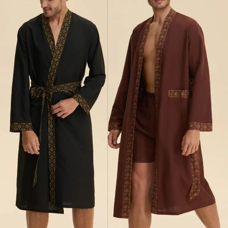 

Мужской комплект: халат, пижама, кимоно, шорты, домашняя одежда, свободный костюм для отдыха d'4o