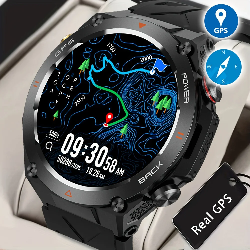 

Новые умные часы с GPS и дисплеем сверхвысокой четкости 1,45, компас, Bluetooth-вызов, 650 мАч, совместимые с Android.