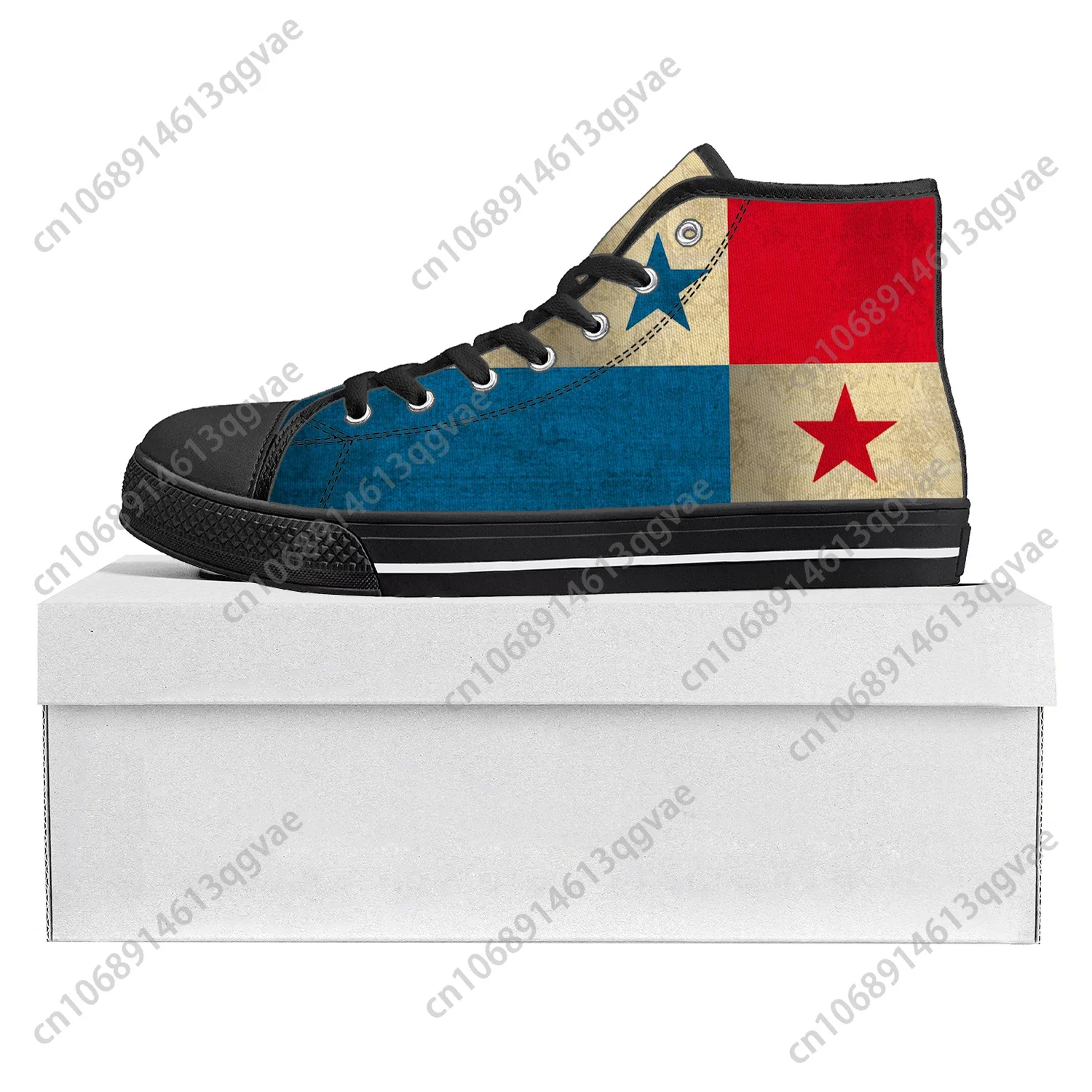 Panamanian Flag High Top High Quality Sneakers Mens Womens Teenager Canvas Sneaker Panama Casual Couple Shoes Custom Shoe