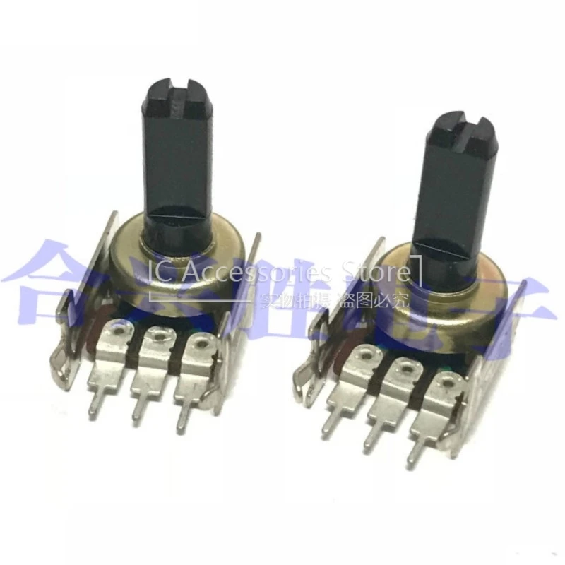 2PCS 121 Type Rotary Potentiometer B10K Audio Speaker Volume Adjustment Potentiometer 3Pin Shaft Length 15MM