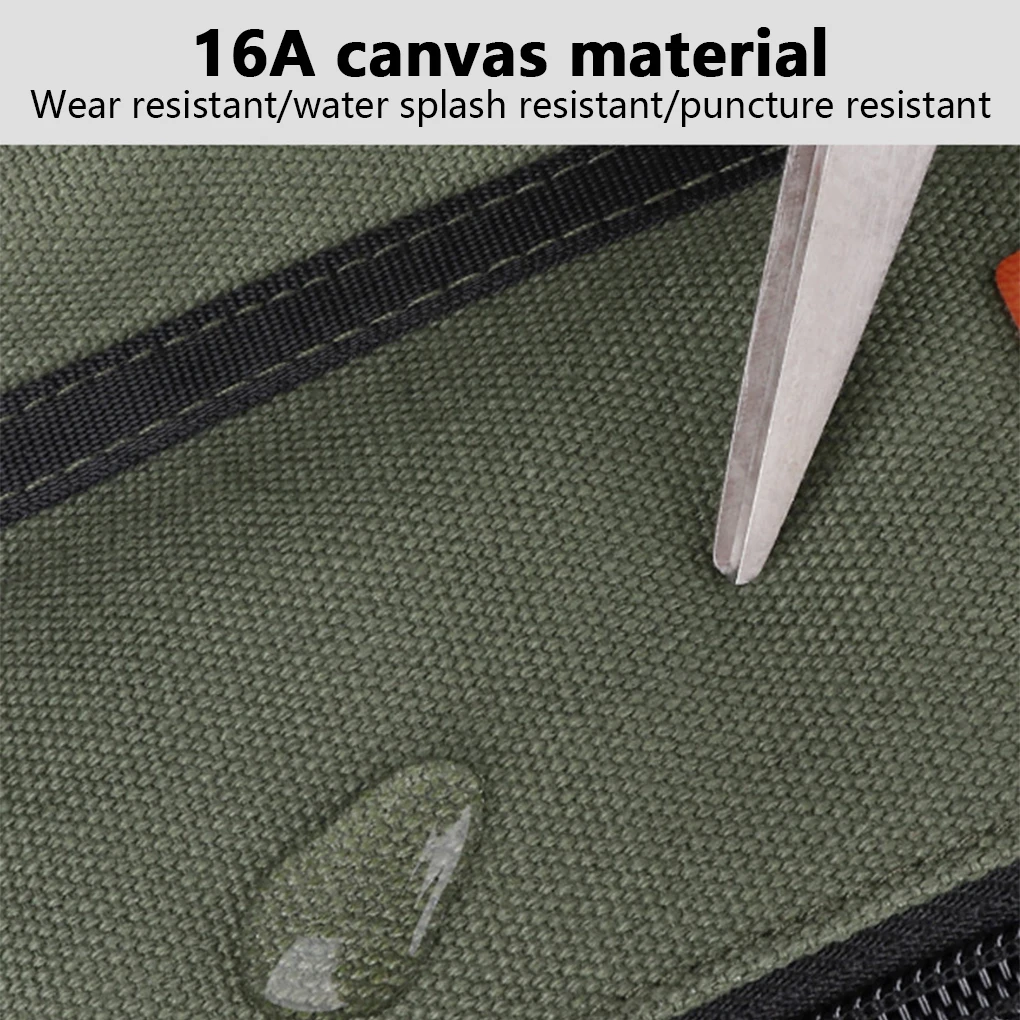 Roll up Canvas Bag Wrench Screwdriver Scissors Carrying Pouch Organizer