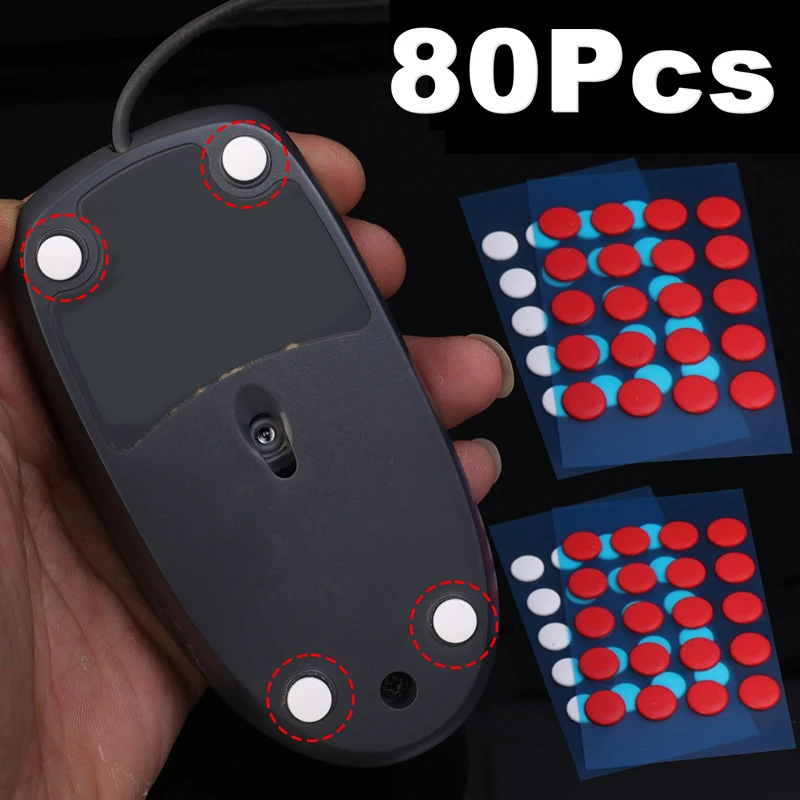 20/80Pcs Small Round Dot PTFE Mouse Skates DIY Mice Glide Feet ICE Control Speed Version Wear Resistant Esports Universal 6/7mm