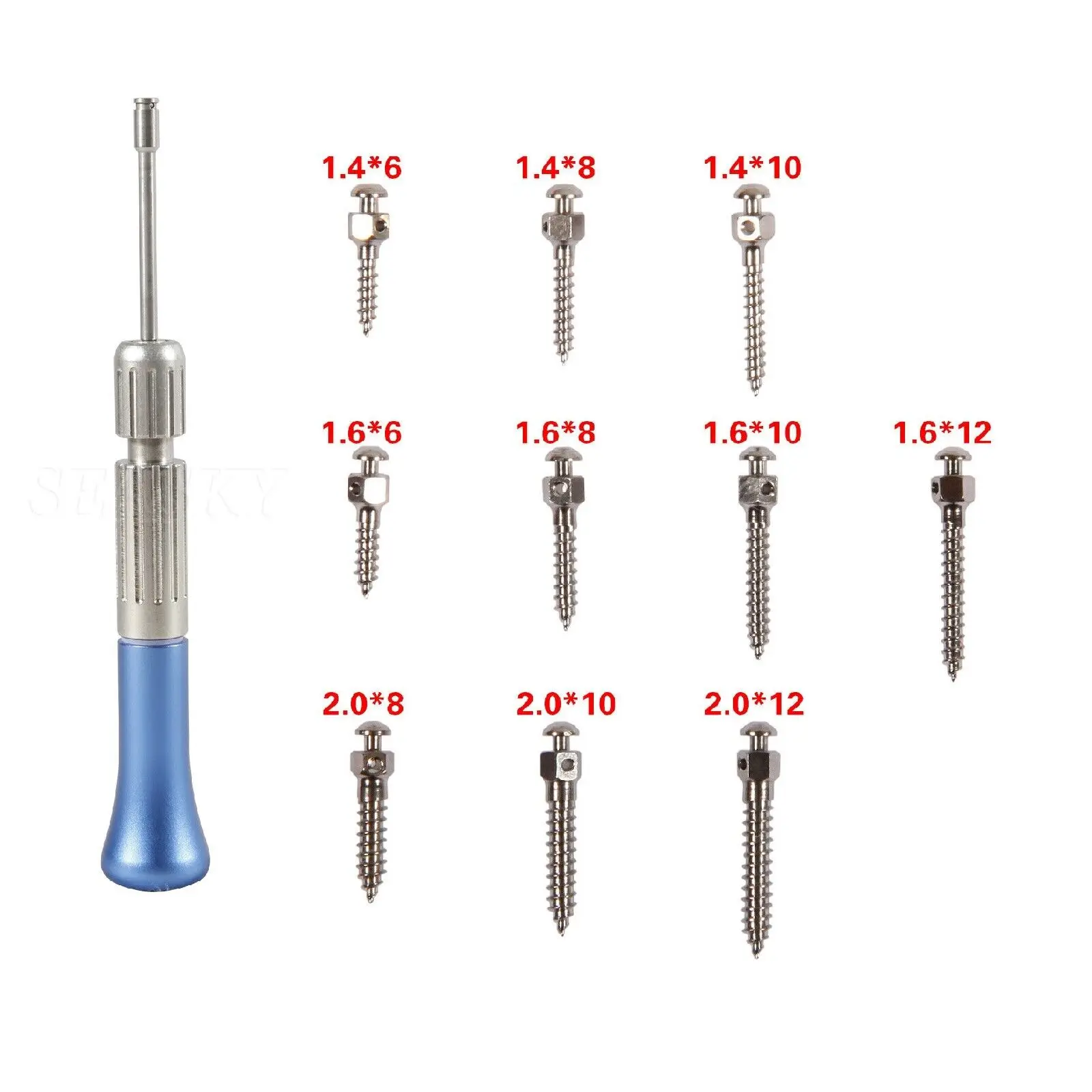 

Dental Orthodontic Titanium Micro Implant Mini Screws Self-Drilling Screwdriver+10pcs Screws