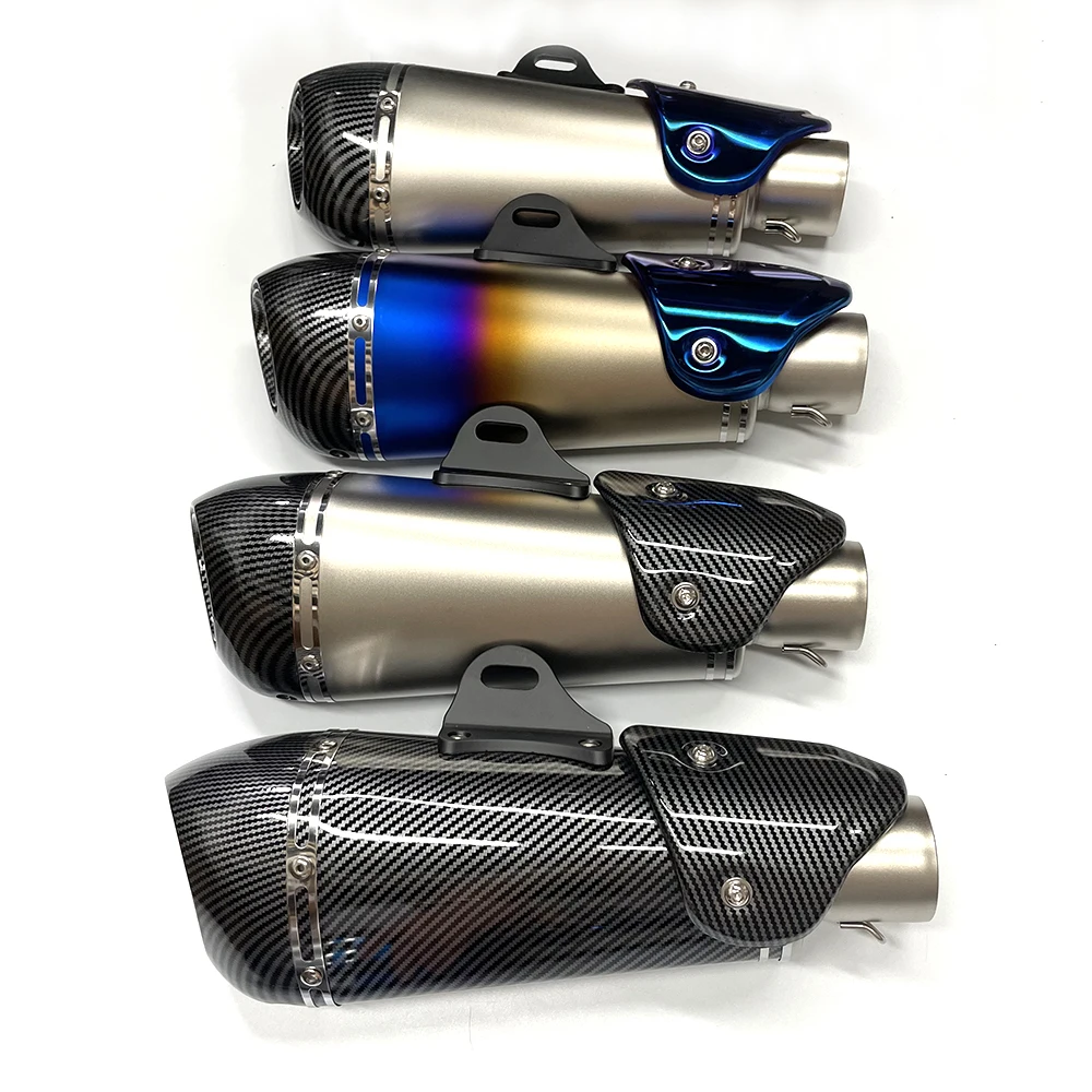 Silenciador de escape para motocicleta Slip-On Durable Tubos de Escape Moto Alpha con DB Killer de 51 mm, escape universal para moto