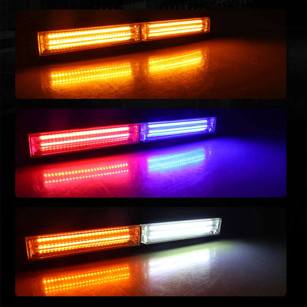 12-24V COB Car Truck Emergency Flasher Dash Strobe Warning Light LED Day Running Lamp Auto Flashing Safety Signal Lamp cigarette