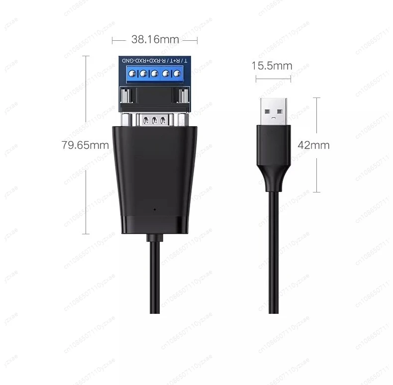 USB to RS-485/422 Converter Cable (1.5m), Industrial-Grade Chipset, Plug & Play for Modbus Communication